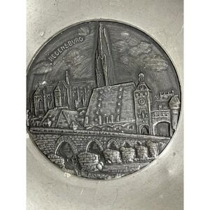 Vintage Regensburg, Germany Regensburg Cathedral Scene Silver Change Bowl